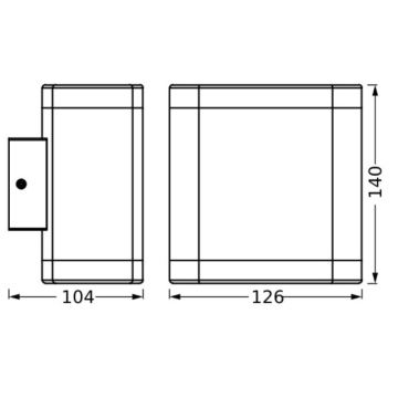 Ledvance - LED Vonkajšie nástenné svietidlo ENDURA STYLE DALLAS LED/9W/230V IP44