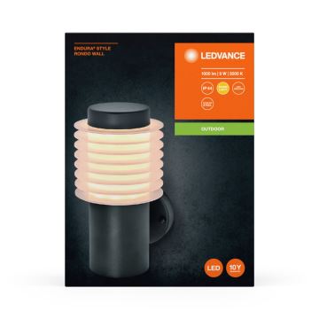 Ledvance - LED Vonkajšie nástenné svietidlo ENDURA RONDO LED/9W/230V IP44 antracit