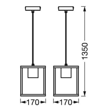 Ledvance - Luster na lanku DECOR NAIROBI 1xE27/15W/230V gumovník