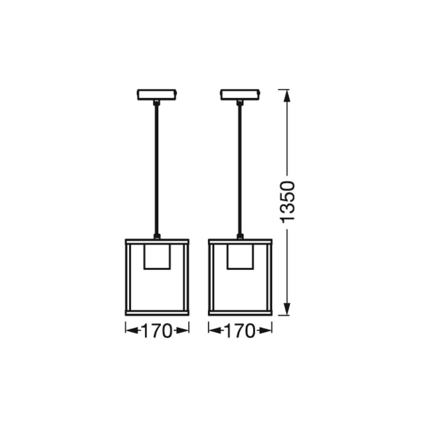 Ledvance - Luster na lanku DECOR NAIROBI 1xE27/15W/230V gumovník