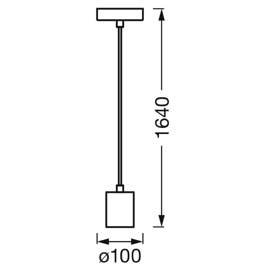 Ledvance - Luster na lanku PENDULUM ROUND 1xE27/15W/230V čierna