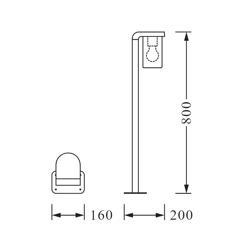 Ledvance - Vonkajšia lampa CASCADE 1xE27/25W/230V IP44 80 cm