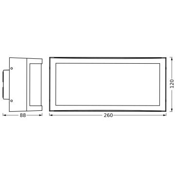 Ledvance - Vonkajšie nástenné svietidlo CUADRA 1xE27/40W/230V IP65