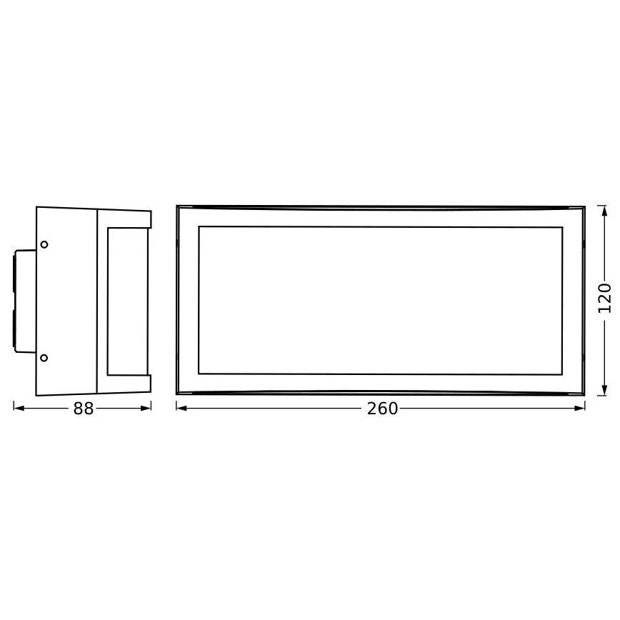 Ledvance - Vonkajšie nástenné svietidlo CUADRA 1xE27/40W/230V IP65