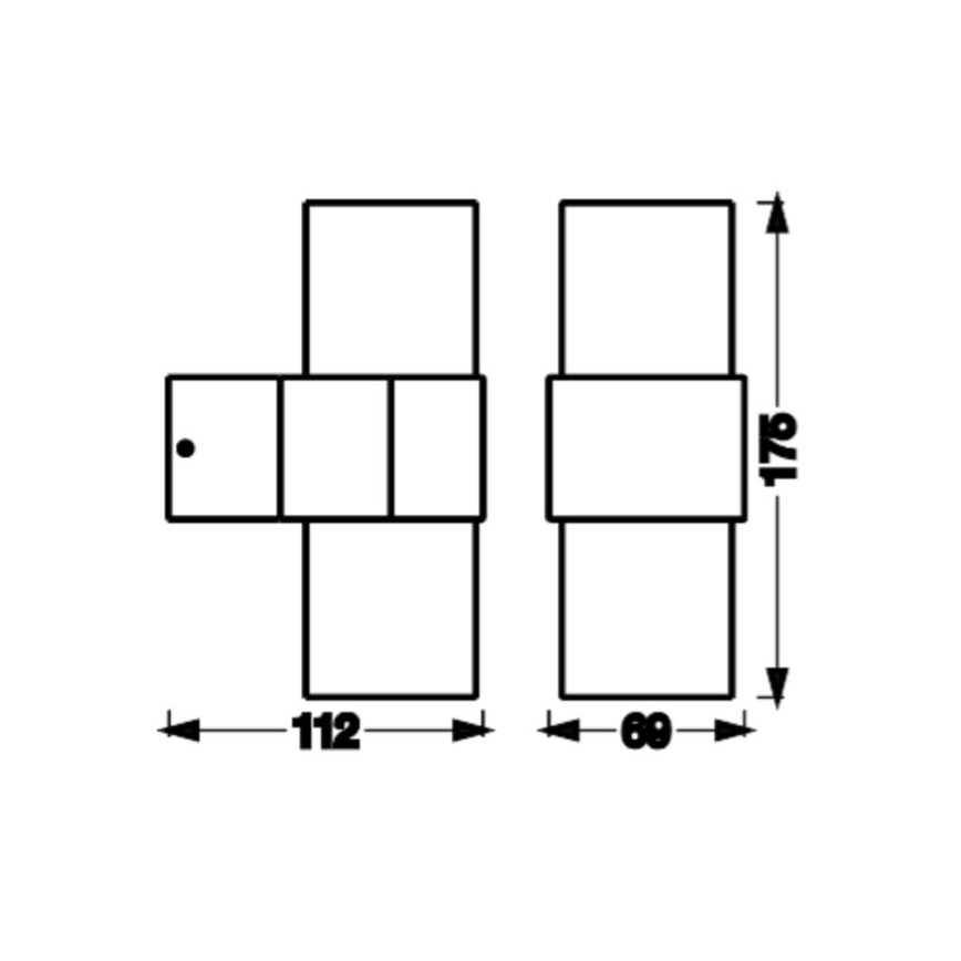 Ledvance - Vonkajšie nástenné svietidlo ENDURA ROTARY 2xGU10/5W/230V IP44