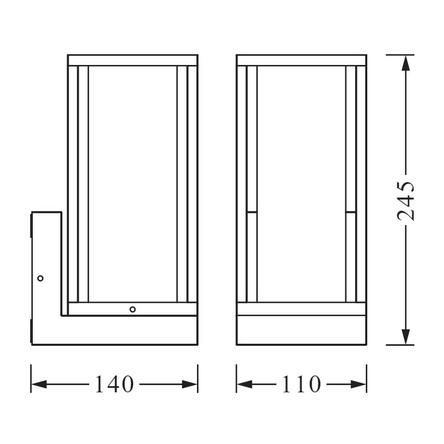 Ledvance - Vonkajšie nástenné svietidlo FRAME 1xE27/60W/230V IP44