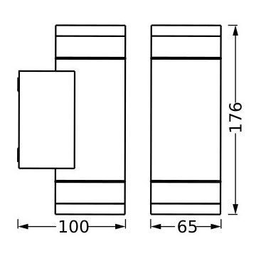 Ledvance - Vonkajšie nástenné svietidlo IVE 2xGU10/35W/230V IP65