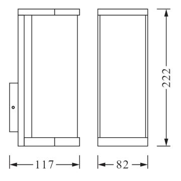 Ledvance - Vonkajšie nástenné svietidlo TUBULAR 1xE27/60W/230V IP44