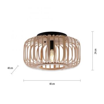 Leuchten Direkt 11412-79 - Prisadený luster RACOON 1xE27/40W/230V pr. 40 cm bambus