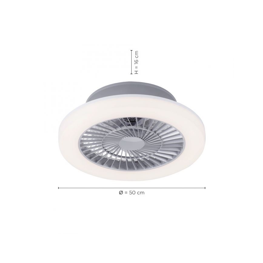 Leuchten Direkt 14645-55 - LED Svietidlo s ventilátorom LEONARD LED/27W/230V