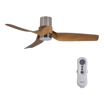 Lucci air 213355-LED Stmievateľný stropný ventilátor NAUTICA 1xGX53/12W/230V hnedá/chróm + diaľkové ovládanie