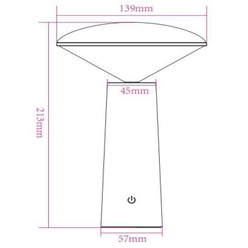 Lucide 02807/04/30 - LED Stmievateľná dotyková vonkajšia lampa JIVE LED/3W/5V 3000/4750/6500K IP44 čierna