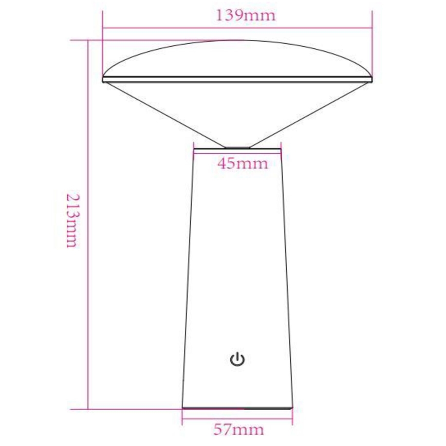 Lucide 02807/04/30 - LED Stmievateľná dotyková vonkajšia lampa JIVE LED/3W/5V 3000/4750/6500K IP44 čierna