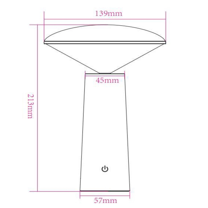 Lucide 02807/04/31 - LED Stmievateľná dotyková vonkajšia lampa JIVE LED/3W/5V 3000/4750/6500K IP44 biela