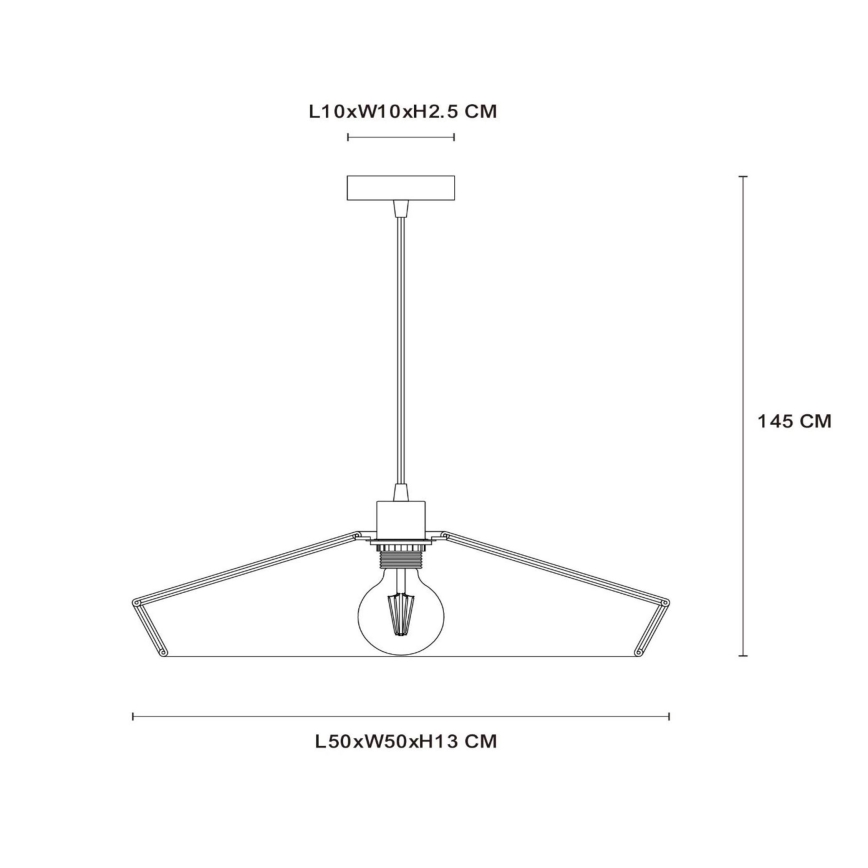 Lucide 10413/50/72 - Luster na lanku YUNKAI 1xE27/60W/230V pr. 50 cm hnedá