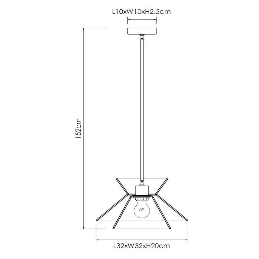 Lucide 10420/32/72 - Luster na lanku TASMAN 1xE27/60W/230V béžová