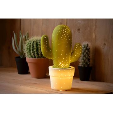 Lucide 13513/01/33 - Stolná lampa CACTUS 1xE14/40W/230V zelená