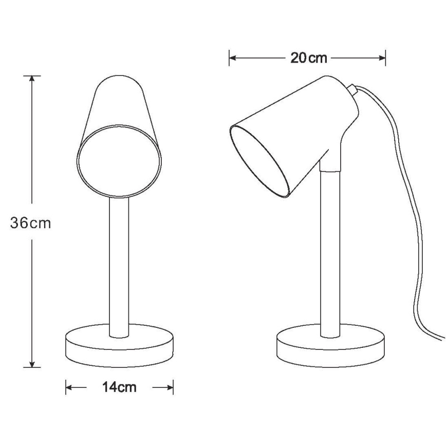 Lucide 13528/01/30 - Stolná lampa BRYTON 1xE14/25W/230V