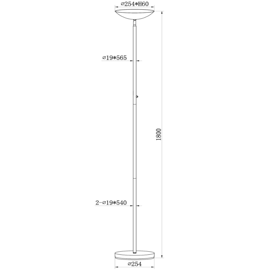 Lucide 19791/20/02 - LED Stmievateľná stojacia lampa ZENITH LED/20W/230V zlatá