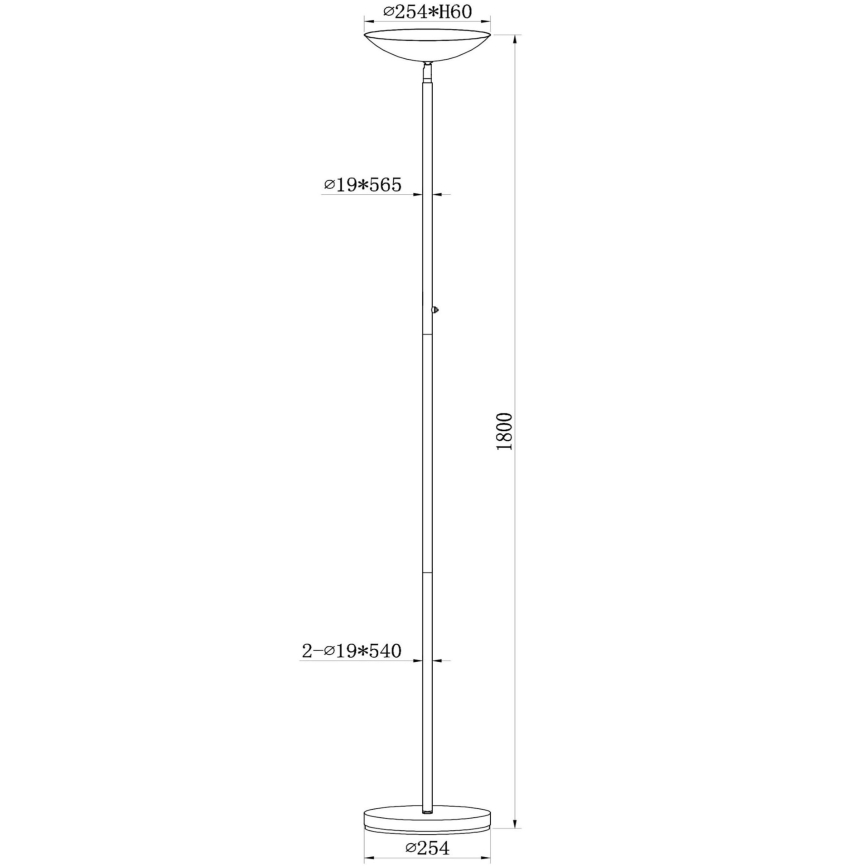 Lucide 19791/20/31 - LED Stmievateľná stojacia lampa ZENITH LED/20W/230V biela