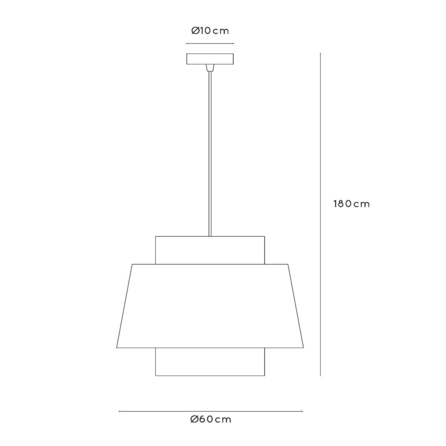 Lucide 21435/60/38 - Luster na lanku TRIBUTE 1xE27/40W/230V krémová