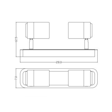 Lucide 26957/10/12 - LED Bodové svietidlo LENNERT LED/2x5W/230V matný chróm