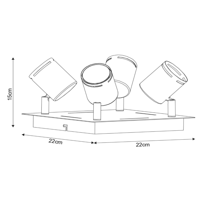 Lucide 26994/20/31 - LED Stmievateľné bodové svietidlo RILOU 4xGU10/5W/230V