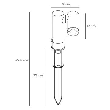 Lucide 27894/05/29 -LED Vonkajšia lampa TATUM LED/4,5W/230V IP65 39,5 cm antracit