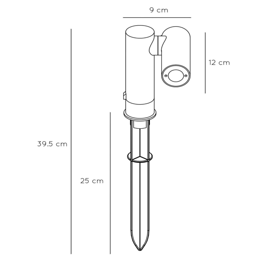 Lucide 27894/05/29 -LED Vonkajšia lampa TATUM LED/4,5W/230V IP65 39,5 cm antracit