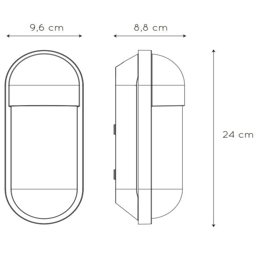 Lucide 29897/01/30 - Vonkajšie nástenné svietidlo CAPSULE 1xE27/15W/230V IP54