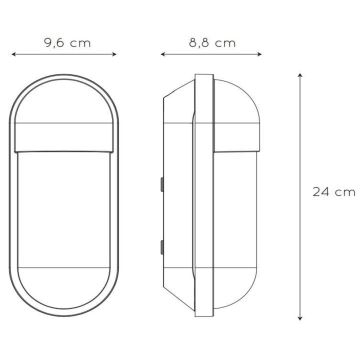 Lucide 29897/01/31 - Vonkajšie nástenné svietidlo CAPSULE 1xE27/15W/230V IP54