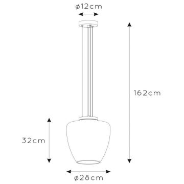 Lucide 30473/28/62 - Luster na lanku FLORIEN 1xE27/60W/230V zlatá