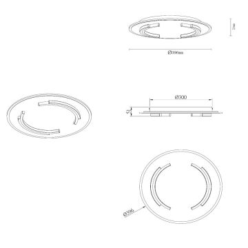 Lucide 44113/30/02 - LED Stropné svietidlo ANDREAS LED/30W/230V zlatá