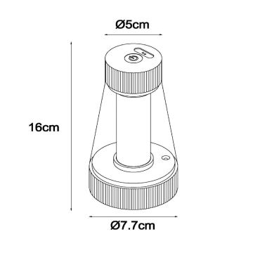 Lucide 45500/01/30 - LED Stmievateľná dotyková vonkajšia lampa LORALI LED/1,2W/4V IP44 čierna