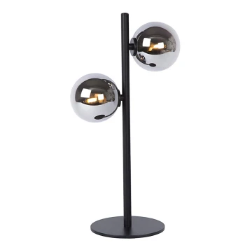 Lucide 45574/02/30 - Stolná lampa TYCHO 2xG9/28W/230V čierna