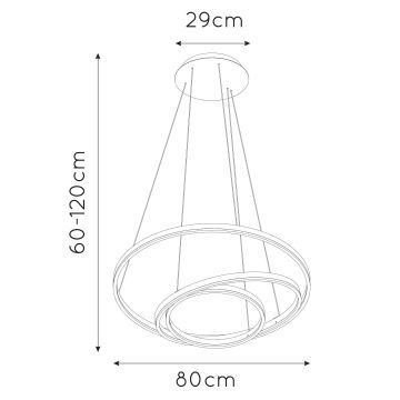 Lucide 46402/99/31 - LED Stmievateľný luster na lanku TRINITI LED/136W/230V biela