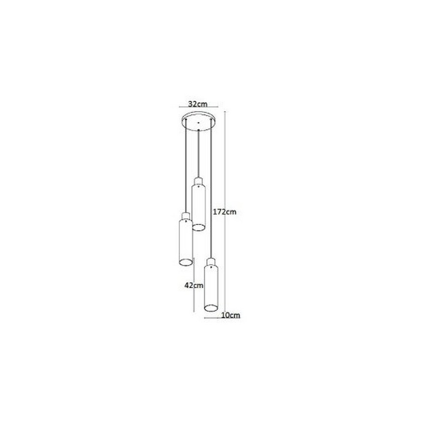 Lucide 74404/13/65 - Luster na lanku ORLANDO 3xE27/40W/230V