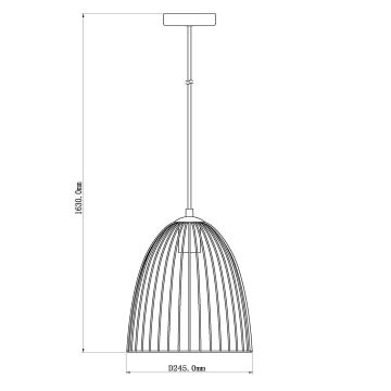 Lucide 74417/01/66 - Luster na lanku MACARONS 1xE27/40W/230V pr. 24,5 cm ružová