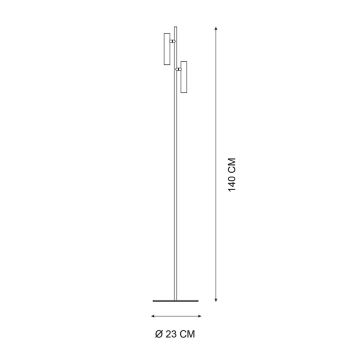 Lucide 79781/10/30 - LED Stmievateľná stojacia lampa PHILON 2xLED/4,5W/230V