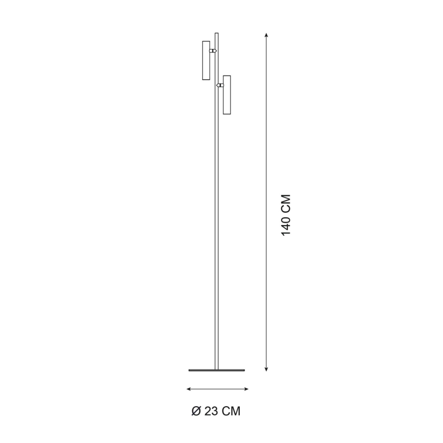 Lucide 79781/10/30 - LED Stmievateľná stojacia lampa PHILON 2xLED/4,5W/230V