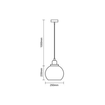 Luster na lanku 1xE27/60W/230V pr. 25 cm