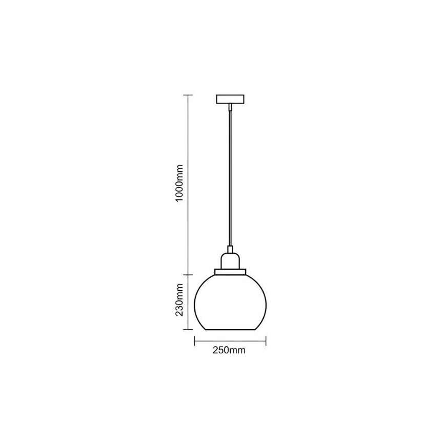 Luster na lanku 1xE27/60W/230V pr. 25 cm