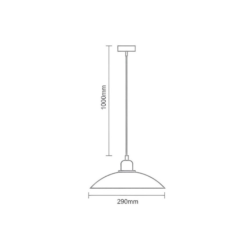 Luster na lanku 1xE27/60W/230V pr. 29 cm čierna