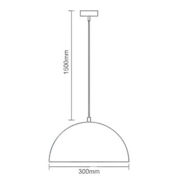 Luster na lanku 1xE27/60W/230V pr. 30 cm biela