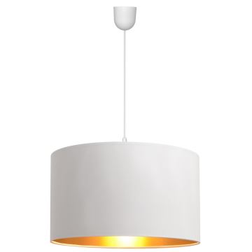 Luster na lanku ALBA 1xE27/60W/230V pr. 45 cm biela/zlatá