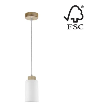 Luster na lanku BOSCO 1xE27/60W/230V breza – FSC certifikované