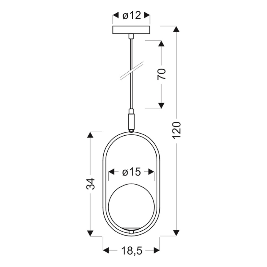 Luster na lanku CORDEL 1xG9/28W/230V lesklý chróm