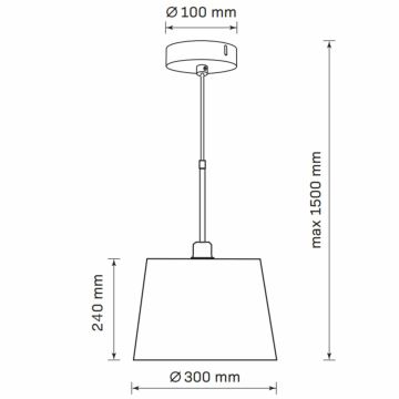 Luster na lanku ELENA 1xE27/20W/230V biela