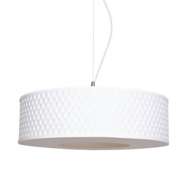 Luster na lanku GARDA 1xE27/60W/230V pr. 40 cm biela