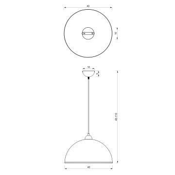 Luster na lanku KITCHEN 1xE27/15W/230V biela